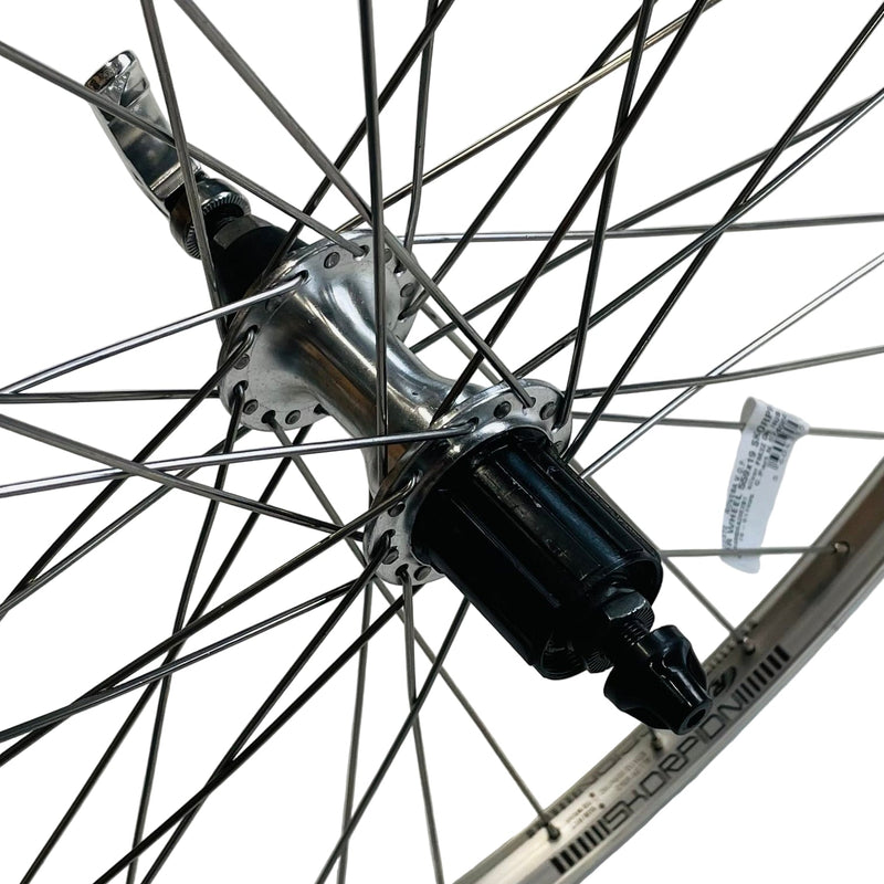 Afbeelding laden in galerijviewer, Rodi achterwiel 26 - 559x19 skorpion alu. zilver fm32 qr cassette 8 9 - sp.14 rvs