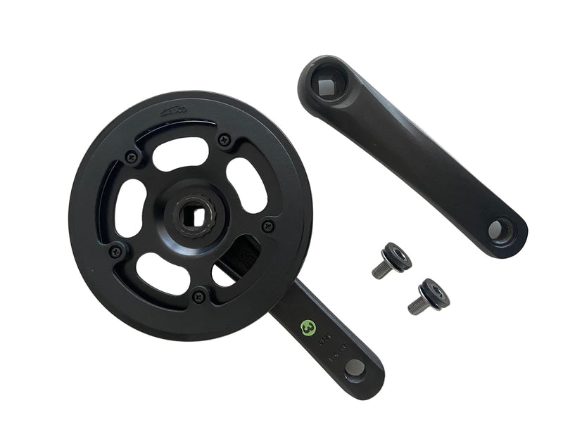 Afbeelding laden in galerijviewer, Hulzebos cycle parts b.v. lasco crankset 32t 155mm dubbele beschermrand zwart