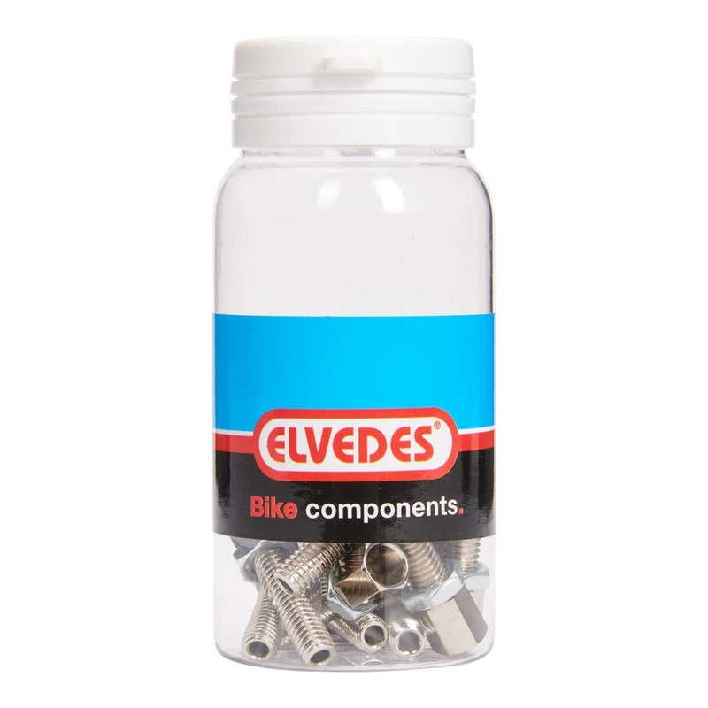Afbeelding laden in galerijviewer, Elvedes cable systems bv pot stelbout m6 elvedes messing (p15)