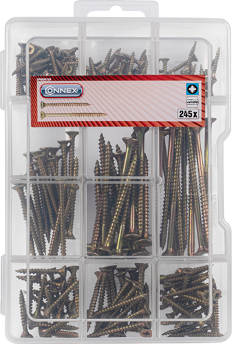 Afbeelding laden in galerijviewer, Connex assortiment uni. schroeven pz 245st - dp8500124