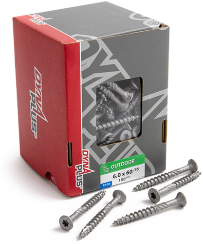 Afbeelding laden in galerijviewer, Dynaplus constructieschroef ar-coating platkop deeldraad +snijpunt torx tx30 6.0x60 35 | 100 stuks - 0281.08.50001
