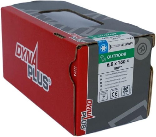 Afbeelding laden in galerijviewer, Dynaplus constructieschroef ar-coating platkop deeldraad +snijpunt torx tx40 8.0x90 45 | 50 stuks - 0281.08.62501