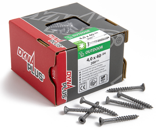 Afbeelding laden in galerijviewer, Dynaplus unischroef spaanplaatschroef ar-coating platkop deeldraad torx tx20 4.0x40 24 | 200 stuks - 0281.08.25602