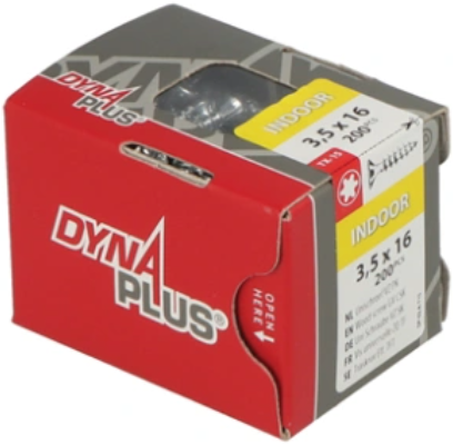 Afbeelding laden in galerijviewer, Dynaplus unischroef spaanplaatschroef vz (verzinkt) pk (platkop) torx tx15 3.5x16 | 200 stuks - 0281.01.16701