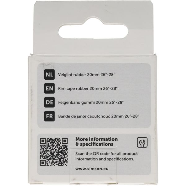 Afbeelding laden in galerijviewer, Simson velglint 26-28 20mm breed - zwart