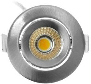 Afbeelding laden in galerijviewer, Enzo ecodim led inbouwspot 5w 2700k 62mm 60gr rond verstelbaar geschuurd staal - led4840