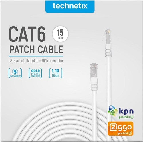 Afbeelding laden in galerijviewer, Enzo patchkabel | utp | cat6 | 15m | wit - 2077025