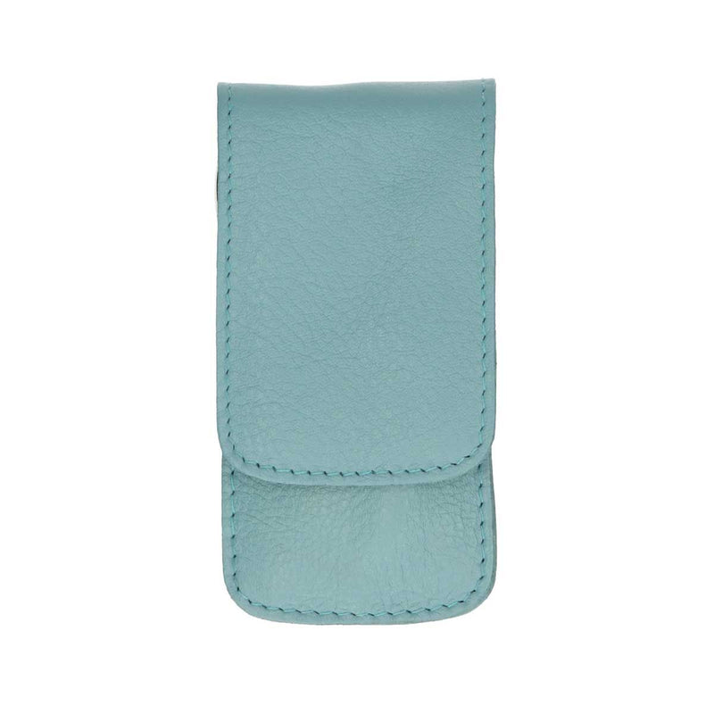 Afbeelding laden in galerijviewer, Erbe solingen 3-delige manicure etui met drukknoopsluiting lichtblauw (erbe9203)