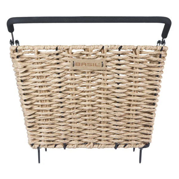 Afbeelding laden in galerijviewer, Basil fietsmand cento rattan look multi system 40 x 25 x 12 cm - seagrass