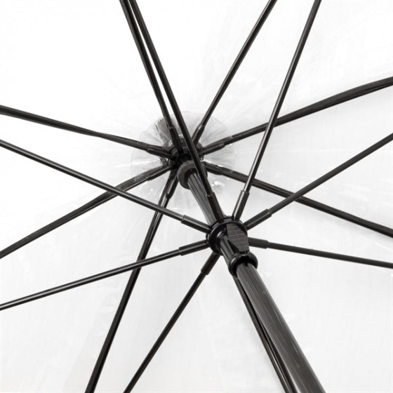 Afbeelding laden in galerijviewer, Falcone Paraplu 120 cm polyester transparant zwart