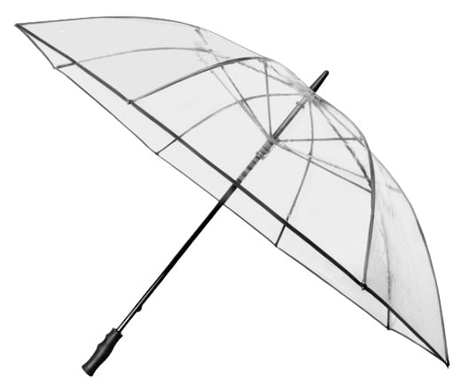 Afbeelding laden in galerijviewer, Falcone Paraplu 120 cm polyester transparant zwart