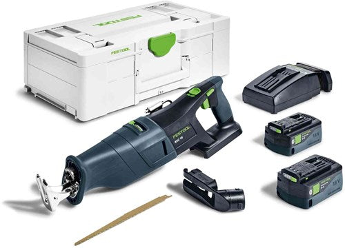 Afbeelding laden in galerijviewer, Festool accu-reciprozaag rsc 18 5,0 eb-plus (2x 5.0ah accu) - 576948