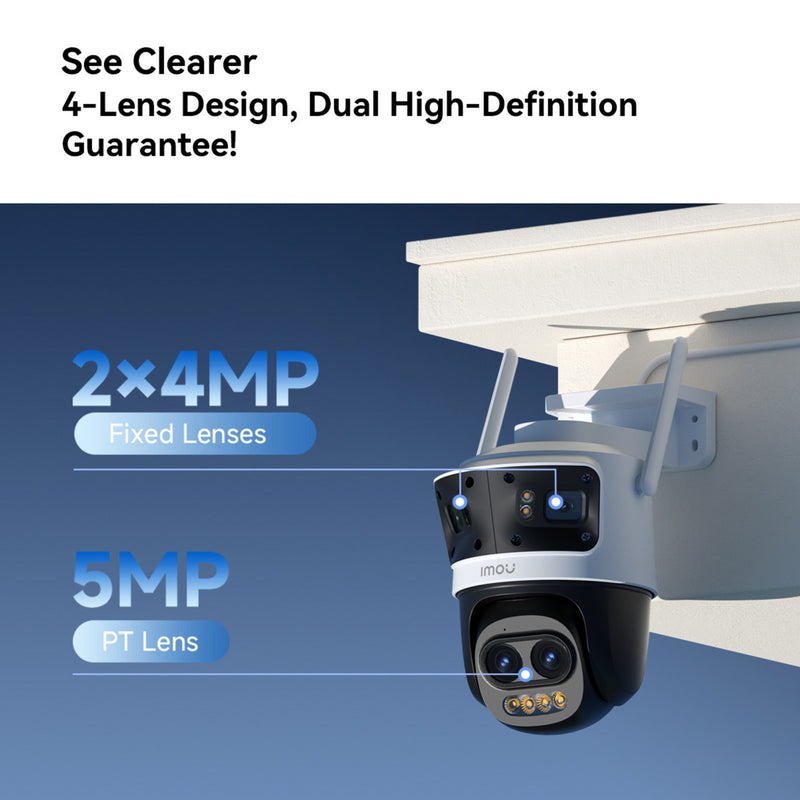 Afbeelding laden in galerijviewer, Imou cruiser pano z quadruple-lens zoom camera (wit, 4mp+4mp+5mpx2, poe)