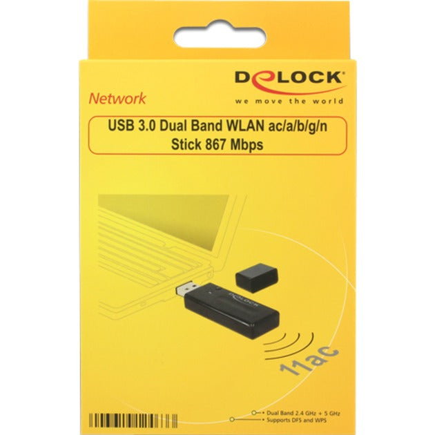 Afbeelding laden in galerijviewer, Delock usb 3.0 dual band stick wlan adapter (zwart)