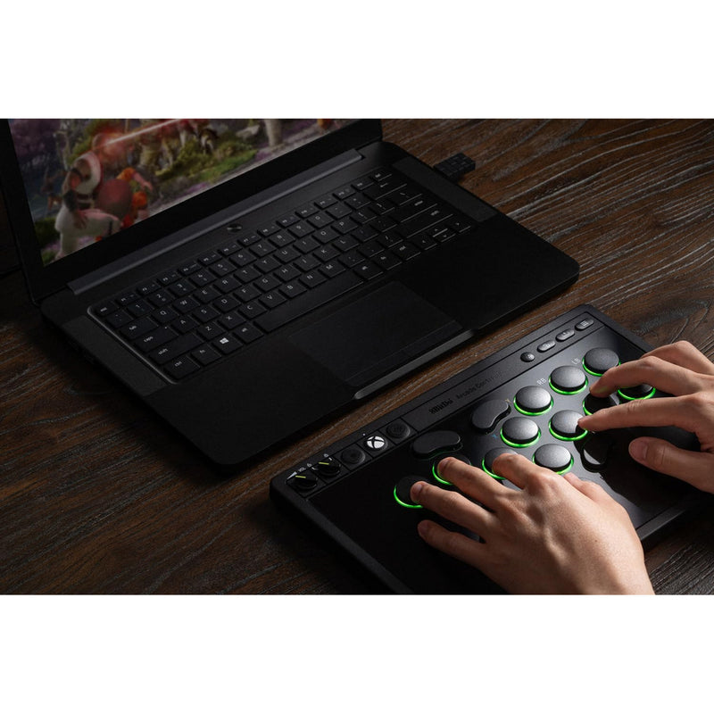 Afbeelding laden in galerijviewer, 8bitdo arcade controller for xbox (zwart, 2.4 ghz usb, xbox series x|s, xbox one, pc)