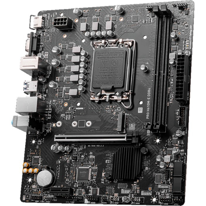 Afbeelding laden in galerijviewer, Msi pro h610m-e ddr4 socket 1700 moederbord (zwart, gb-lan, sound, µatx)