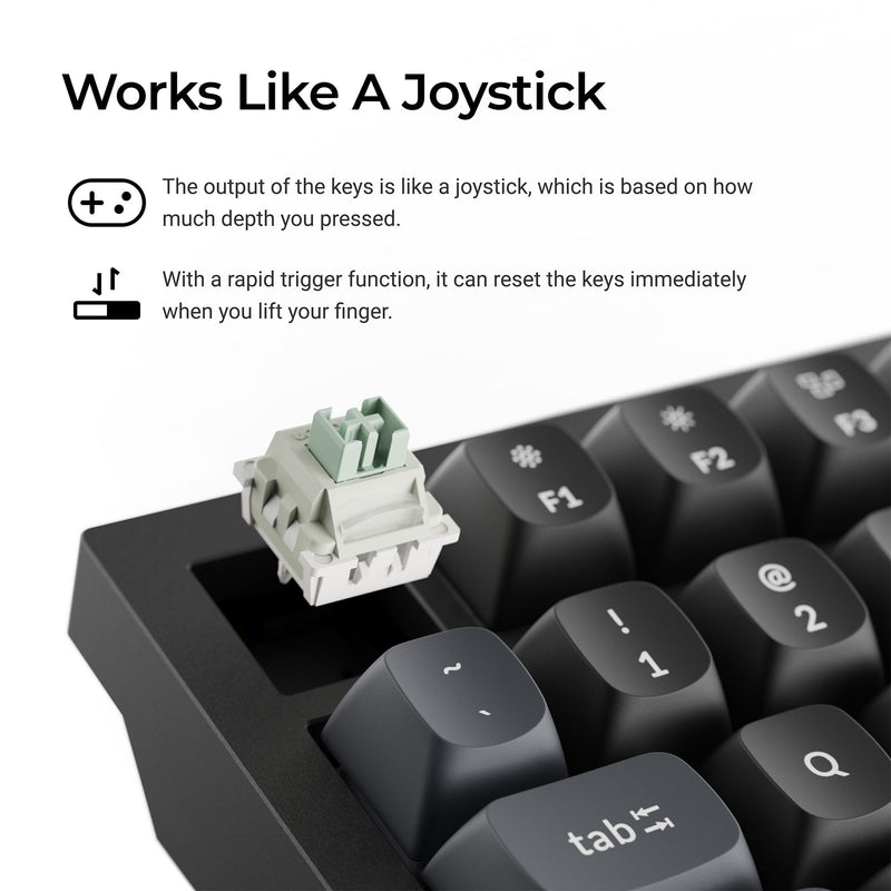 Afbeelding laden in galerijviewer, Keychron q6 he 8k magnetic switch keyboard (zwart, us lay-out (qwerty), ultra-fast lime, 100%, rgb, hot swap, 8k)