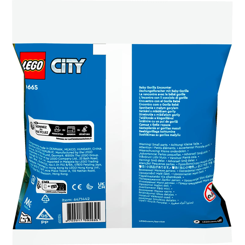Afbeelding laden in galerijviewer, Lego city - ontmoeting met babygorilla constructiespeelgoed (30665)