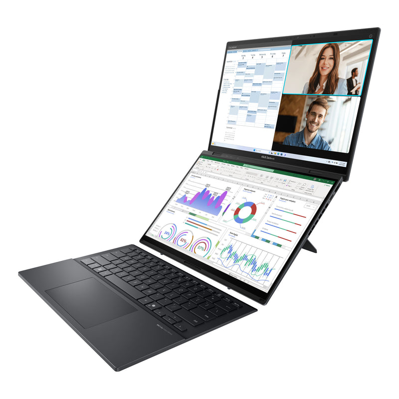 Afbeelding laden in galerijviewer, Asus zenbook duo ux8406ca-ql038w 14 copilot+ 2-in-1 laptop (grijs | ultra 7 255h | arc 140t | 32 gb | 1 tb ssd | oled | touch)