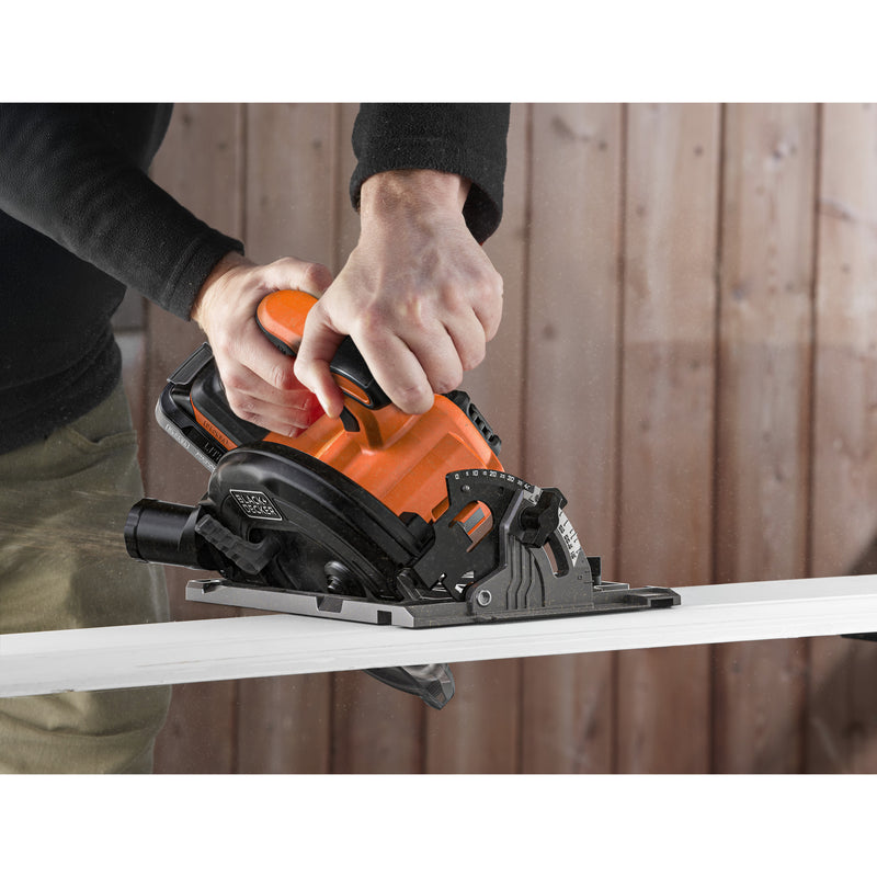 Afbeelding laden in galerijviewer, Black+decker 18v brushless cirkelzaag 165mm handcirkelzaag (zwart oranje, accu en oplader niet inbegrepen)
