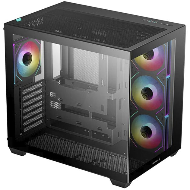 Afbeelding laden in galerijviewer, Deepcool cg530 4f midi tower behuizing (zwart | 2x usb-a | 1x usb-c | rgb | tempered glass)