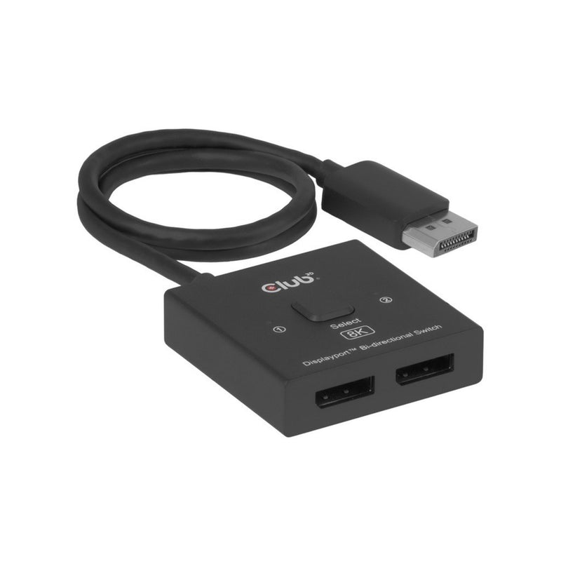 Afbeelding laden in galerijviewer, Club 3d 2-in-1 bidirectionele displayport switch (zwart, 8k)