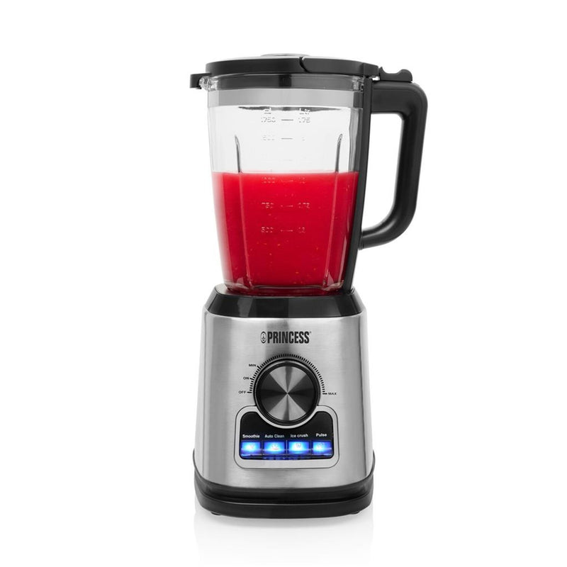 Afbeelding laden in galerijviewer, Princess 212094 blender solid pro (roestvrij staal zwart, 1,75 liter | rvs messenblok 6 messen | auto-clean-functie | onderdelen vaatwasserbestending)