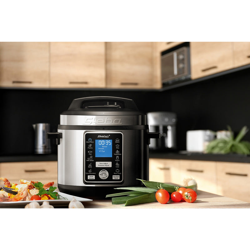 Afbeelding laden in galerijviewer, Steba multikoker snelkookpan dd 3 smart (roestvrij staal zwart)