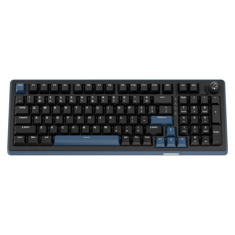 Afbeelding laden in galerijviewer, Ducky ok-m-98 rgb mechanisch toetsenbord (zwart, us lay-out (qwerty), ktt linear, 96%, rgb, hot-swap, pbt, 2.4 ghz | bluetooth | usb-c)