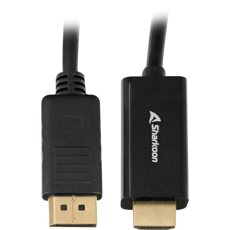Afbeelding laden in galerijviewer, Sharkoon displayport 1.2 > hdmi adapter (zwart, 1 meter, 4k)