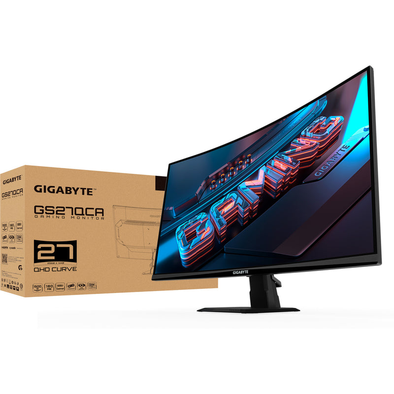 Afbeelding laden in galerijviewer, Gigabyte gs27qca 27 curved gaming monitor (zwart, 2x hdmi, displayport, 180 hz)