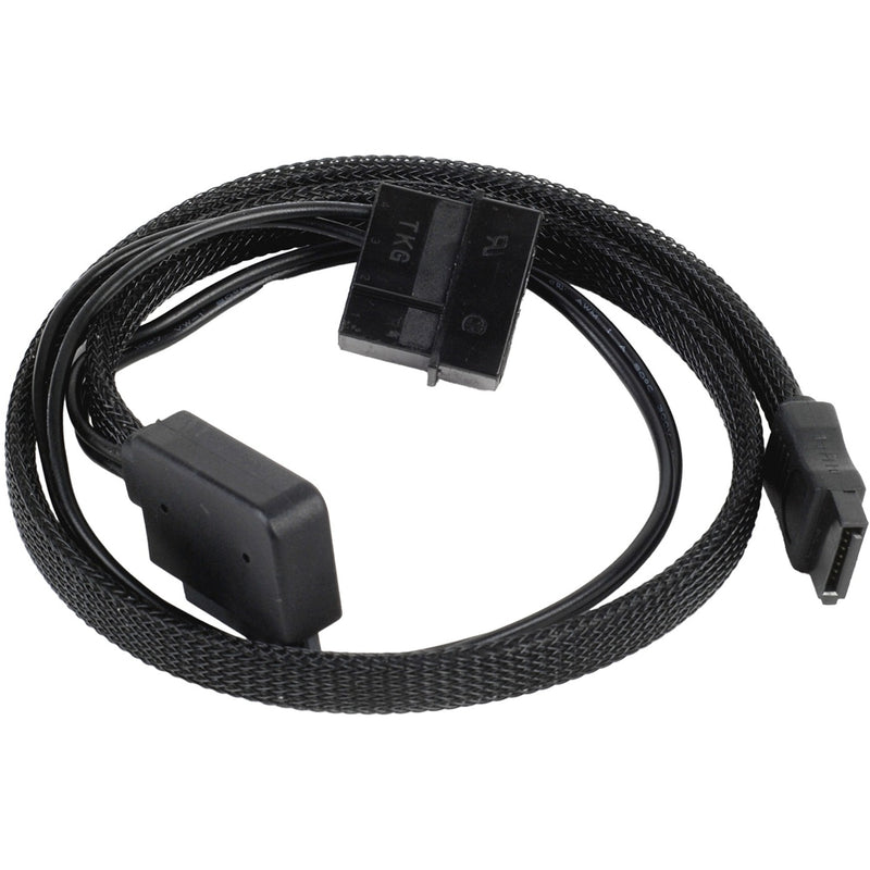 Afbeelding laden in galerijviewer, Silverstone slim sata 2-in-1 datakabel + stroomadapter (zwart, cp10)
