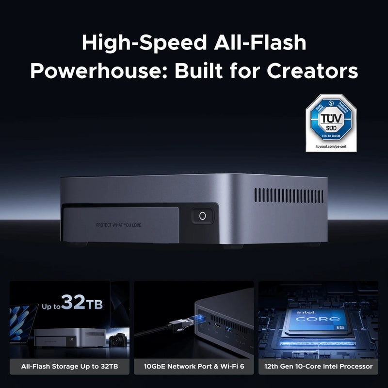 Afbeelding laden in galerijviewer, Ugreen nasync dxp480t plus (grijs, wifi, 1x 10gbe, hdmi, thunderbolt 4 (40 gb s))