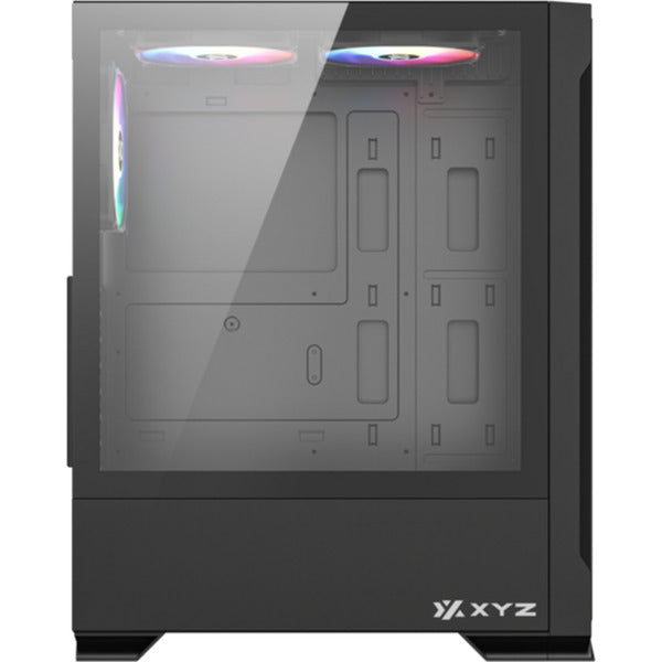 Afbeelding laden in galerijviewer, Xyz pc gear airone 300-x mesh midi tower behuizing (zwart | 1x usb-a | 1x usb-c | tempered glass)