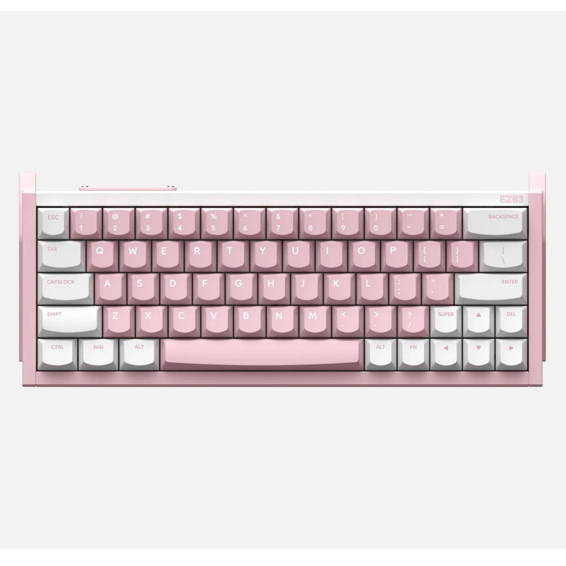 Afbeelding laden in galerijviewer, Iqunix ez63 pink magnetic switch gaming he keyboard (wit, us lay-out (qwerty), gateron magnetic jade pro, 60%, rgb, double shot pbt keycaps)