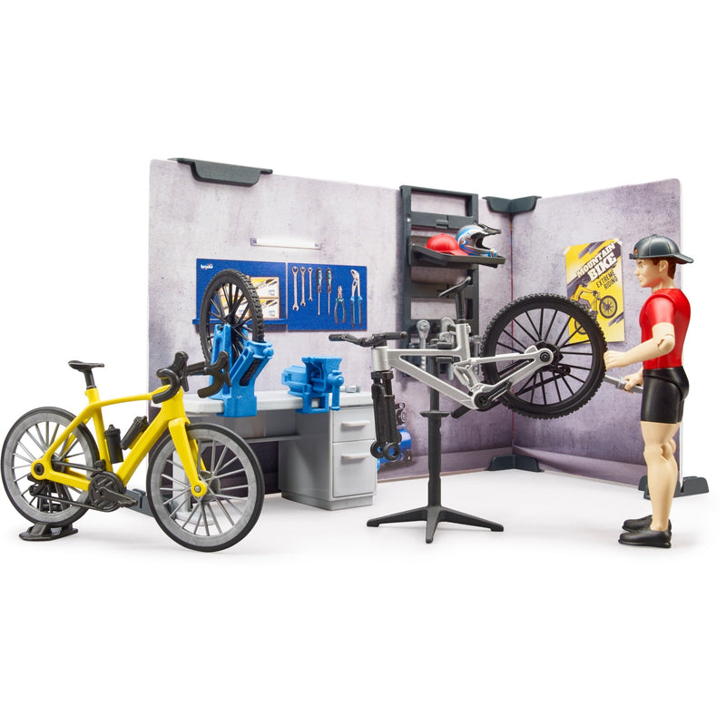 Afbeelding laden in galerijviewer, Bruder bworld fietsenwinkel speelfiguur (63120)