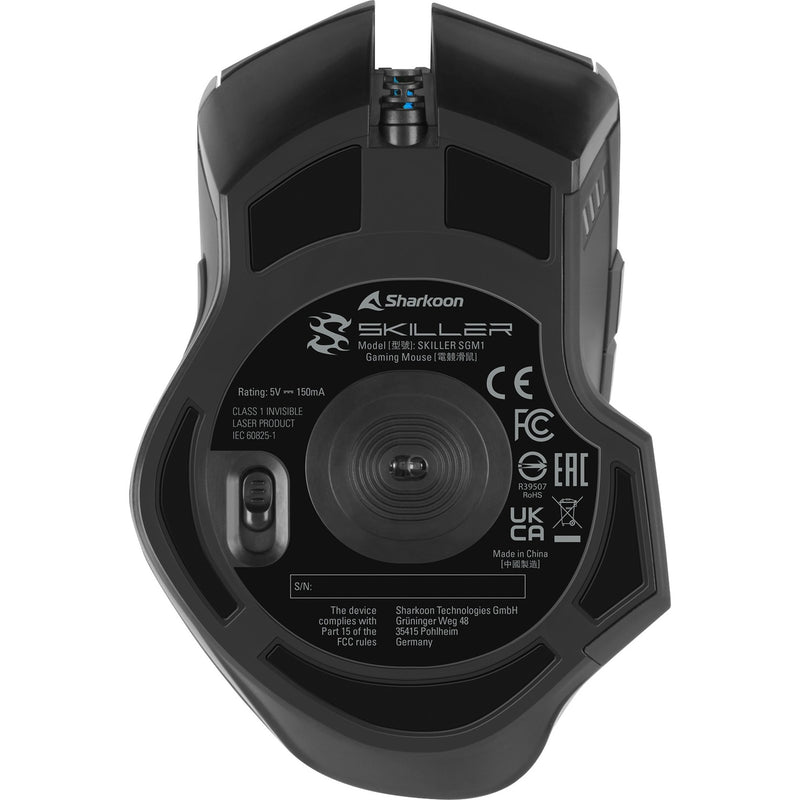 Afbeelding laden in galerijviewer, Sharkoon skiller sgm1 rgb gaming muis (zwart, 10.800 dpi, rgb leds)