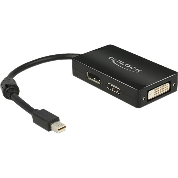 Afbeelding laden in galerijviewer, Delock mini displayport > displayport hdmi dvi adapter (zwart, 0,16 meter)