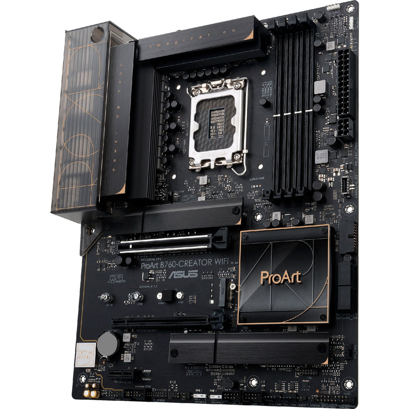 Afbeelding laden in galerijviewer, Asus proart b760-creator wifi socket 1700 moederbord (zwart brons, raid, 2.5 gb-lan, gb-lan, wi-fi 6, bt, sound, atx)