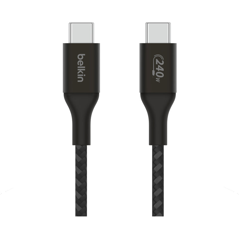 Afbeelding laden in galerijviewer, Belkin boostcharge usb-c > usb-c kabel (zwart, 1 meter, 240 w)