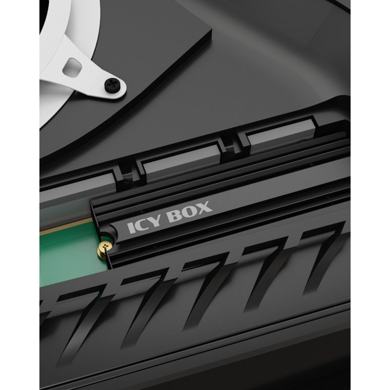 Afbeelding laden in galerijviewer, Icy box ib-m2hs-ps5 heatsink (zwart, m.2 ssd koellichaam voor playstation 5)
