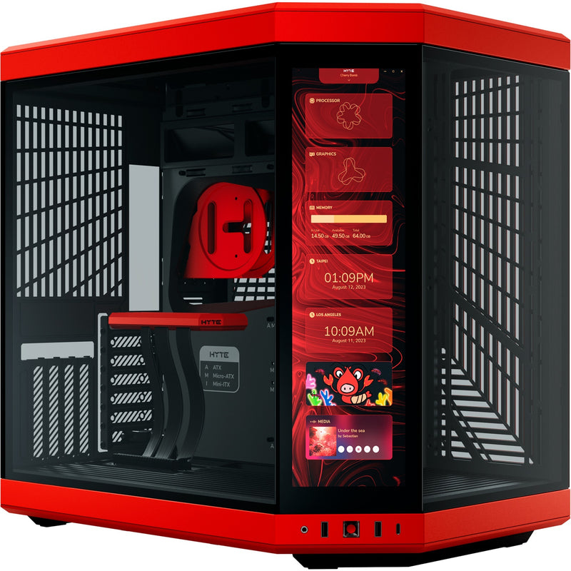Afbeelding laden in galerijviewer, Hyte y70 touch infinite midi tower behuizing (zwart | 2x usb-a | 1x usb-c | tempered glass)