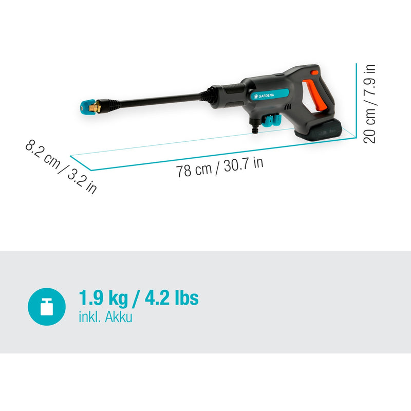 Afbeelding laden in galerijviewer, Gardena aquaclean 24 18v p4a - accu hogedrukreiniger - 24 bar - premium set