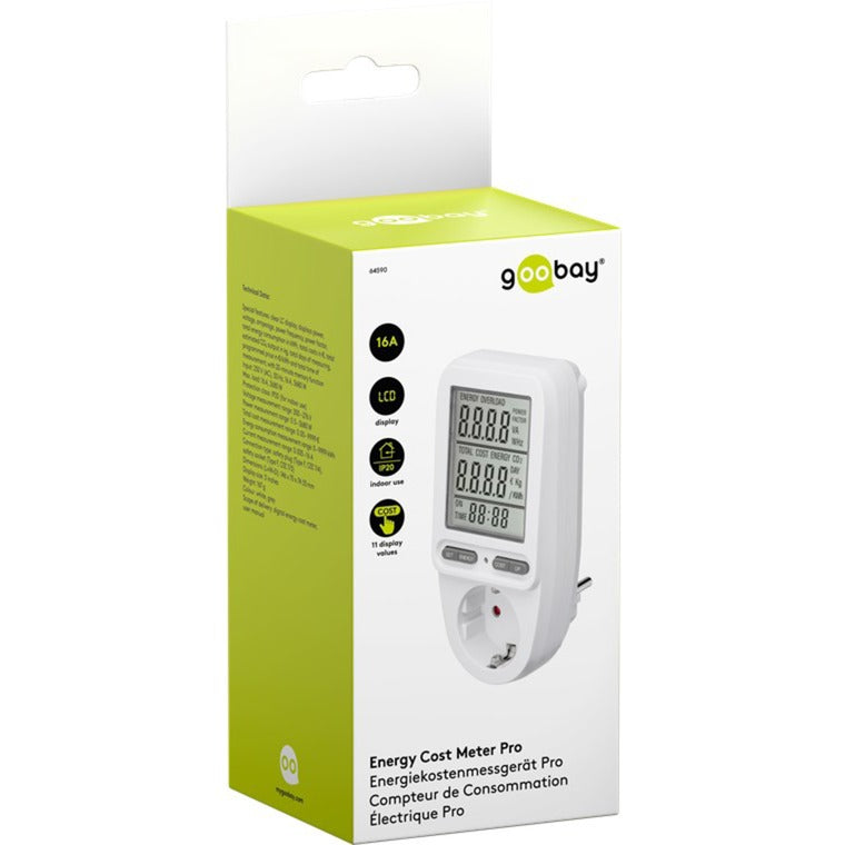 Afbeelding laden in galerijviewer, Goobay digitale energiekostenmeter pro meetapparaat (wit)