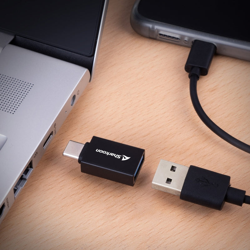 Afbeelding laden in galerijviewer, Sharkoon officepal usb-c adapters (zwart)