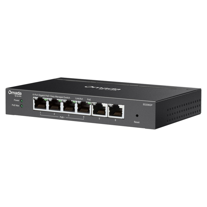 Afbeelding laden in galerijviewer, Tp-link omada es206gp switch (zwart, 4x poe+)