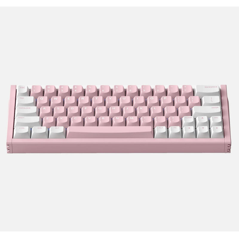 Afbeelding laden in galerijviewer, Iqunix ez63 pink magnetic switch gaming he keyboard (wit, us lay-out (qwerty), gateron magnetic jade pro, 60%, rgb, double shot pbt keycaps)