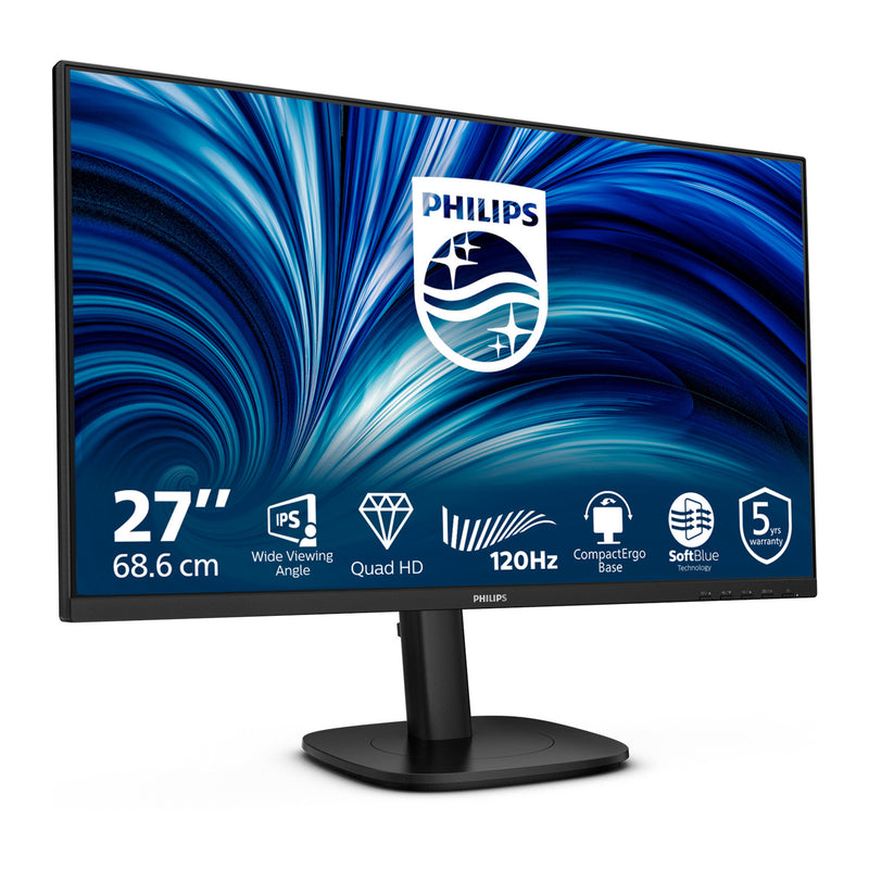 Afbeelding laden in galerijviewer, Philips 27b2n3500j 27 monitor (zwart, 120 hz, hdmi, displayport, audio, usb-hub)