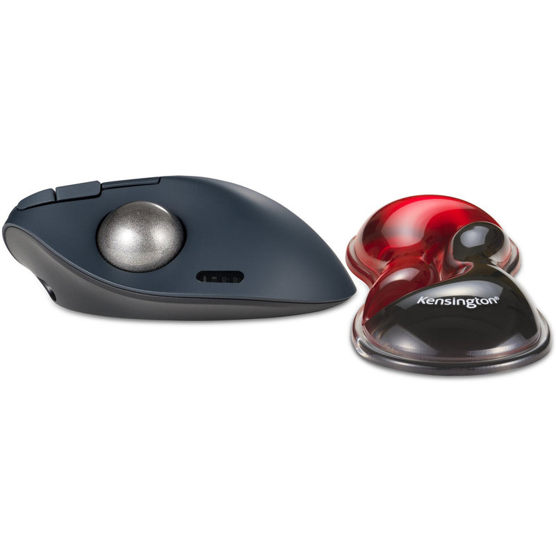 Afbeelding laden in galerijviewer, Kensington slim duo gel mouse trackball wrist rest polssteun (rood zwart)