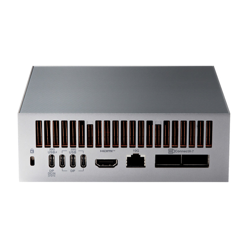 Afbeelding laden in galerijviewer, Asus ascent gx10 arm v9.2-a 128 1 mini-pc (donkergrijs | nvidia gb10 grace blackwell | dgx spark | nvlink-c2c | 128 gb | 1 tb ssd)
